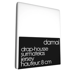 Drap-housse Surmatelas Damai 8 cm Blanc (Jersey)