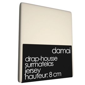 Drap-housse Surmatelas Damai 8 cm Sable Argenté (Jersey)