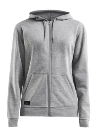Hoodie Craft Women Community FZ Grey Melange