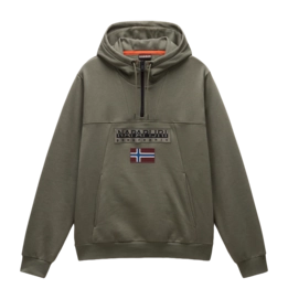 Hoodie Napapijri Men Burgee Half Zip Hoodie 2.0 Tea Leaf