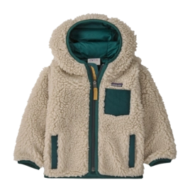 Hoodie Patagonia Baby Retro-X Hoody Natural w/Cascade Green
