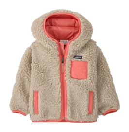 Hoodie Patagonia Baby Retro-X Hoody Natural w/Sparkle Pink