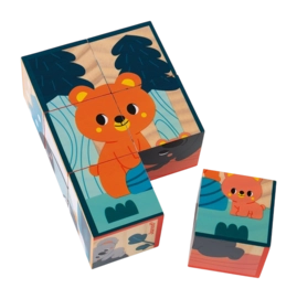 Houten Blokpuzzel Janod WWF 6 Dieren