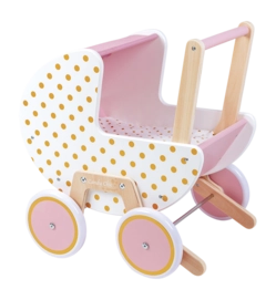Houten Speelgoed Janod Candy Chic Poppenwagen