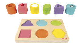 Houten Speelgoed Janod I Wood Vorm En Geluid Puzzel