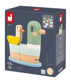Houten Speelgoed Janod Sweet Cocoon Stapeltoren Eend