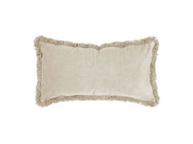 Sierkussen PT Living Luxurious With Fringes Velvet Ivory