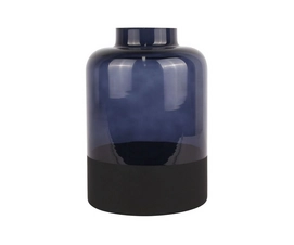 Vaas PT Living Majestic Glass Dark Blue Medium