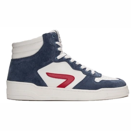 HUB Men Court High Off White Persian Red Vintage Blue Off White-Schoenmaat 41