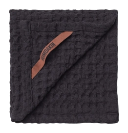 Vaatdoek Humdakin Waffle Coal & Sea Blue (Set van 2)