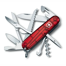 Couteau Suisse Victorinox Huntsman Transparent Rouge