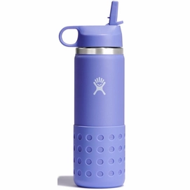 Thermosflasche Hydro Flask Kids Wide Mouth Straw Lid And Boot Lupine 591 ml