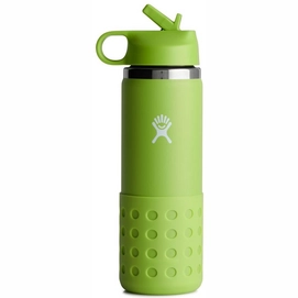 Thermosflasche Hydro Flask Kids Wide Mouth Straw Lid And Boot Seagrass 591 ml