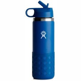 Thermos Hydro Flask Kids Wide Mouth Straw Lid And Boot Stream 591 ml -> Equipementaventure