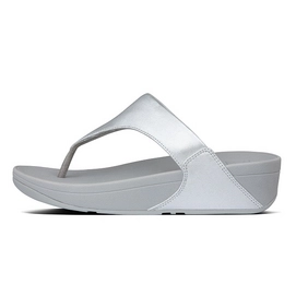 FitFlop Lulu Leather Toepost Silver