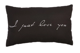 Sierkussen KAAT Amsterdam I Just Love You Black (30 x 50 cm)