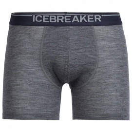 Ondergoed Icebreaker Men Anatomica Rib Boxers Gritstone Heather Stealth