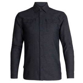 Hemd Icebreaker Lodge LS Flannel Shirt Black Heather Herren
