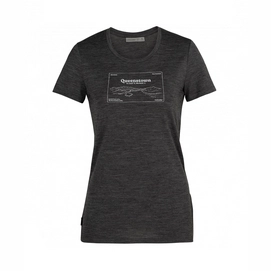 T-Shirt Icebreaker Tech Lite SS Low Crewe Queenstown Jet Heather Damen