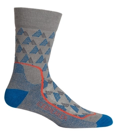 Socks Icebreaker Men Hike+ Light Crew Elevation Timberwolf Isle Chili Red