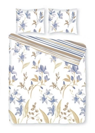 Parure de Lit Satin D'or Ilsa Bleu Satin