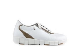Sneaker Wolky Women Lift Savana Leather White Beige