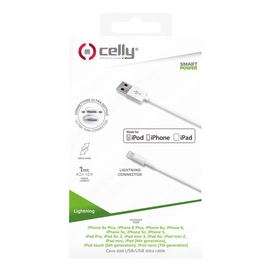 Kabel Celly Iphone Lightning Wit (1 meter)