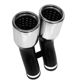 Uitlaatsierstuk Inox Carpoint Dubbel Rond <45 mm
