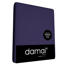 Satijnen Split Topper Hoeslaken Damai Indigo 15 cm