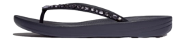 FitFlop Women iQushion Multi-Crystal Ergonomic Flip-Flops Midnight Navy