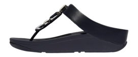 FitFlop Women Fino Multi-Stone Leather Toe-Post Sandals Midnight Navy