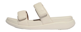 FitFlop Damen F-Mode Go Adjustable Flatform Two-Bar Slides Paris Beige