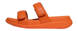 Tongs FitFlop Women F-Mode Go Adjustable Flatform Two-Bar Slides Satsuma