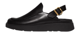 Clogs FitFlop Women Gen-FF Leather Back-Strap Moc Mules All Black