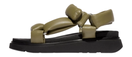 Sandals FitFlop Women Gen-FF Soft-Leather Back-Strap Sandals Camo-Green
