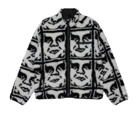 Jacke Obey Obey Repeated Icon Sherpa Herren Black Multi