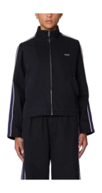 Jacke Obey Astrid Stripe Damen Digital Black Faded Wash