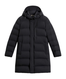 Jacket Woolrich Men Matt Stretch Long Puffer Black