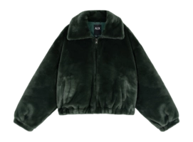Jas Alix The Label Women Faux Fur Coat Dark Olive