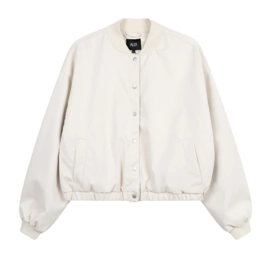 Jas Alix The Label Women Velvet Leather Bomber Cream