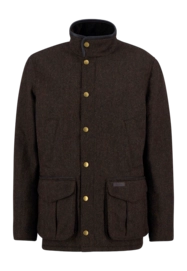 Jas Barbour Men Hereford Tweed Wool Jacket Rustic Brown