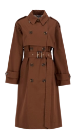 Jas Barbour Women Aoife Trench Showerproof Vicuna Hessian Tartan