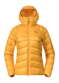 Jas Bergans Women Y LightLine Weightless Down Jacket Hood Mango Yellow 253 g