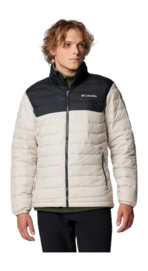 Jas Columbia Men Powder Lite II Jacket Dark Stone Black Active Fit