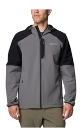 Jas Columbia Men Tech Softshell Hoodie City Grey Black Regular Fit