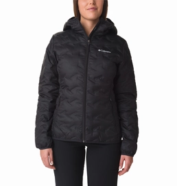 Jas Columbia Women Delta Ridge II Down Hooded Jacket Black Regular Fit