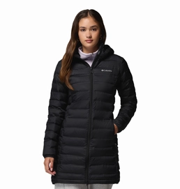 Jas Columbia Women Lake 22 II Down Long Hooded Jacket Black Regular Fit