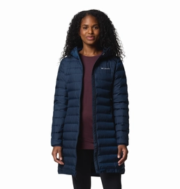 Jas Columbia Women Lake 22 II Down Long Hooded Jacket Collegiate Navy Regular Fit
