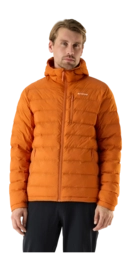 Jas Cortazu Men Mountain INS Hooded Jacket 10M Burned Orange Regular Fit