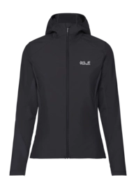 Jacke Jack Wolfskin Damen Astrotrail Hooded Hybrid Black